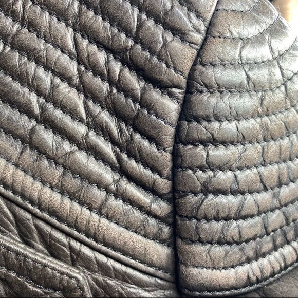 Ralph Lauren Collection Made in Italy Brown Distressed Calf Cavalry Moto Jacket - Picture 7 of 13